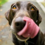 Cachorro de estimação em área residencial, ilustrando a convivência com pets na Irlanda.
